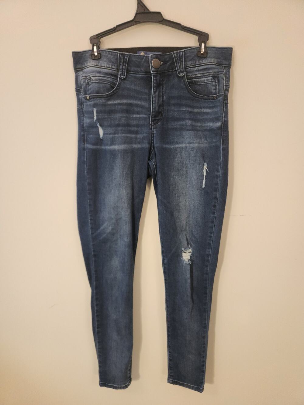 Democracy Tapered Jeans Womens 10 (31 X 29) Blue "Ab" Solution Technology